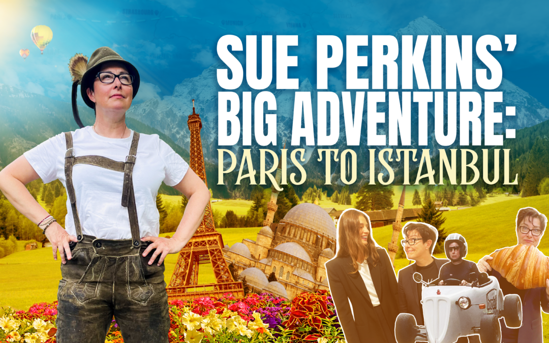 Sue Perkins’ Big Adventure: Paris to Istanbul starts Thursday 13 February at 8.30pm on ABC in Australia